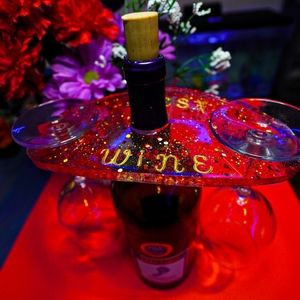 Wine and glass holder